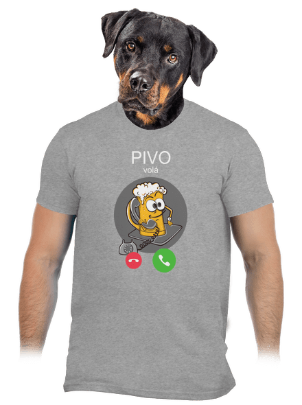 Pivo volá pánské tričko Sport Grey
