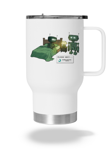Robotí romantika termohrnek White