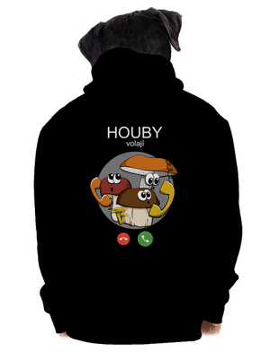 Houby volají pánská mikina na zip Black