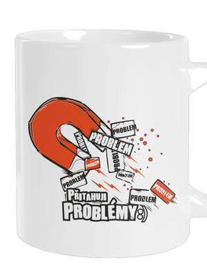 Magnet na problémy velký hrnek White