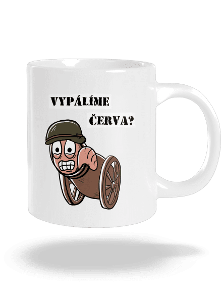 Vypálíme červa? velký hrnek White