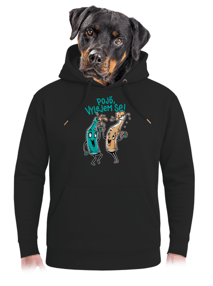 Vylitý unisex mikina premium Dark Black
