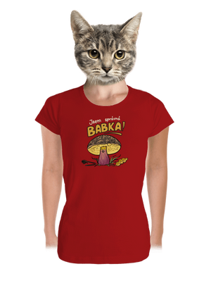 Babka a hříbeček dámské tričko premium Red Mal