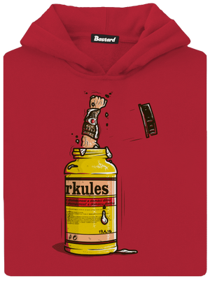 Herkules dětská mikina klokanka Fire Red