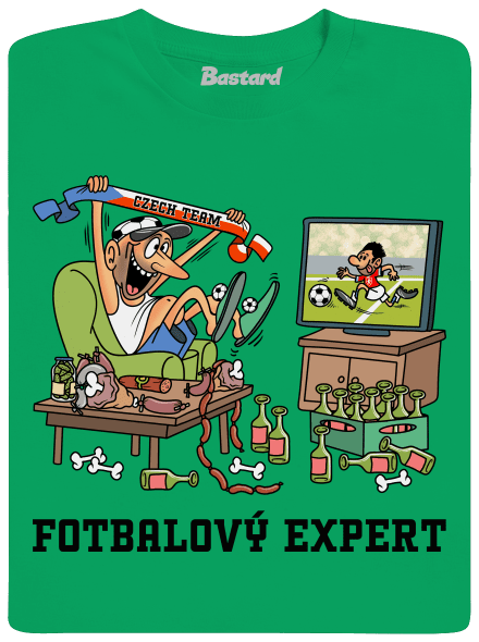 Fotbalový expert pánské tričko Kelly Green