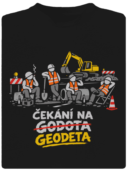 Čekání na geodeta pánské sportovní tričko Black