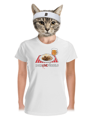 Knedlo vepřo zelo dámské sportovní tričko White