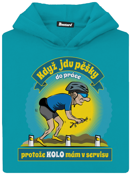 Závislost na kole dětská mikina klokanka Hawaiian Blue