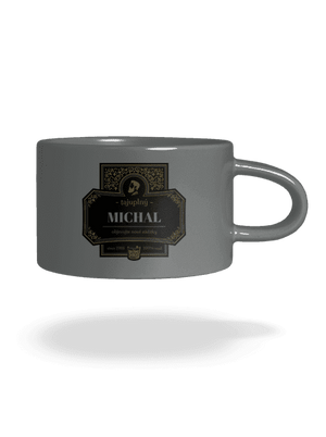 Alkoholová etiketa hrnek makronka Grey Macaron