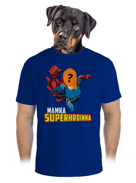 Mamka superhrdinka pánské sportovní tričko Royal Blue Mal