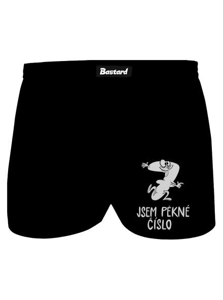 Jsem pěkné číslo pánské trenky Black