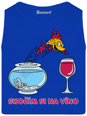Skočím si na víno pánské tílko Royal Blue
