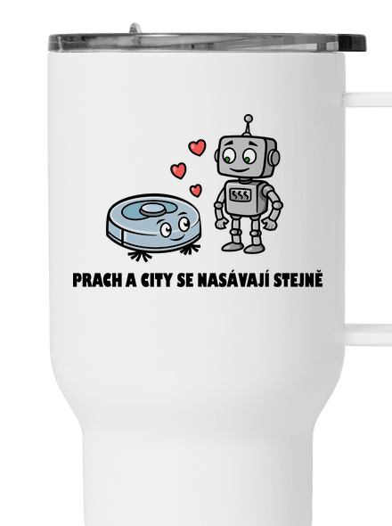 Láska mezi roboty termohrnek White
