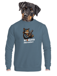 unisex mikina bez kapuce