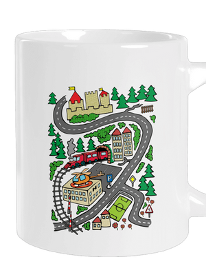 Silnice velký hrnek White