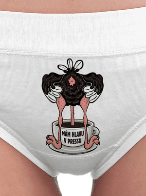 Mám hlavu v pressu dámské kalhotky White