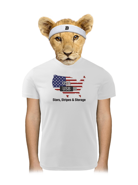 USA a USB dětské sportovní tričko White