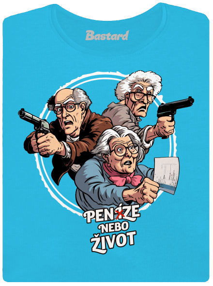 Penze nebo život dámské tričko s lemem Blue Atol