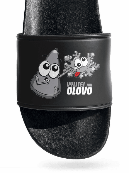Vylitej jak olovo pantofle Black
