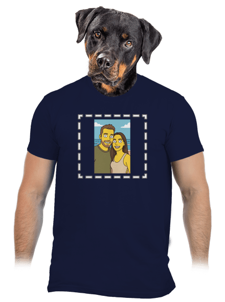 Simpsonovi z vlastní fotky pánské tričko Navy