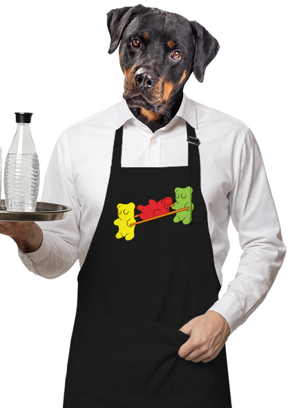 Gumídci zástěra Black