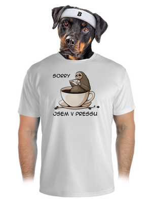 V pressu pánské sportovní tričko White