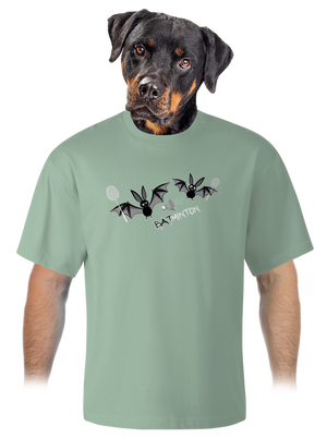 Batminton unisex tričko oversized Sage