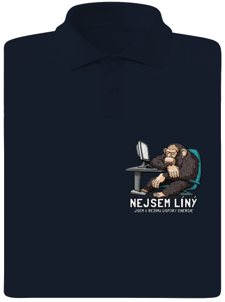 Nejsem líný pánská polokošile Navy Mal