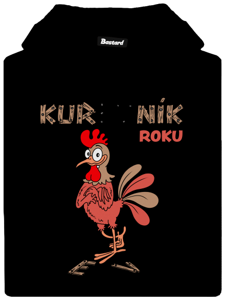 Kur(ev)ník roku pánská mikina klokanka Black