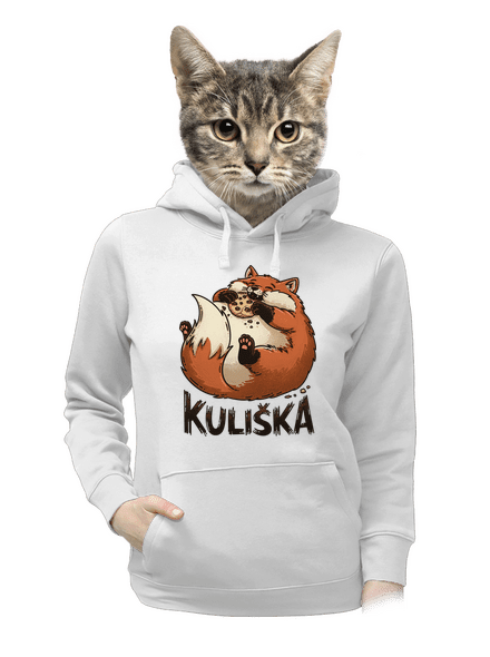 Kuliška dámská mikina klokanka White