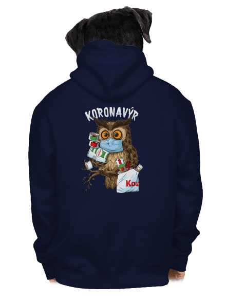 Koronavýr pánská mikina na zip Navy