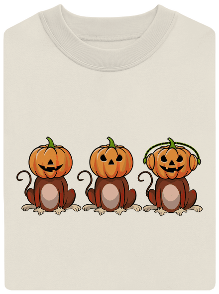 Halloween opičky unisex mikina bez kapuce Off White