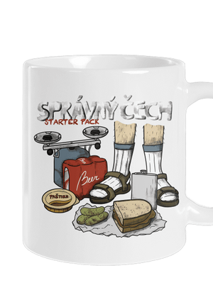 Správný Čech klasický hrnek White