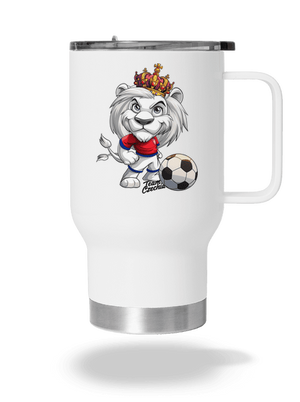 Fotbalový lev termohrnek White