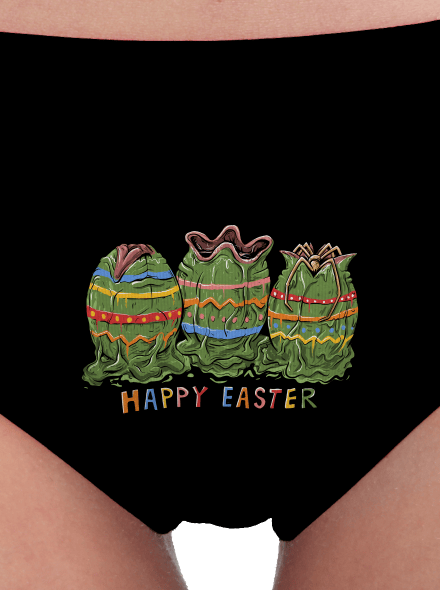 Happy Easter dámské kalhotky Black