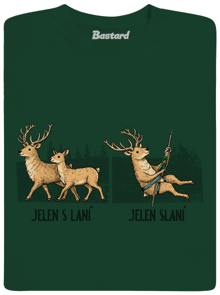 Jelen s laní dětské tričko Bottle Green