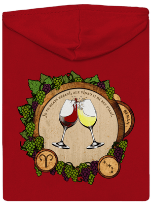 Vinný horoskop: Beran pánská mikina na zip Red