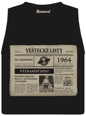 Věštecké listy dámské tílko volné Black