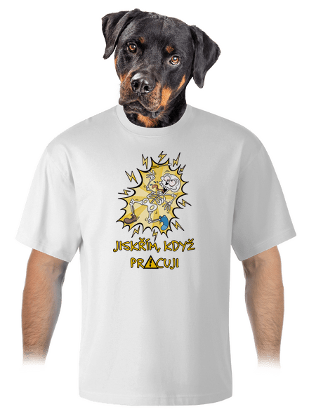 Jiskřím unisex tričko oversized White