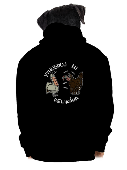 Vyhudruj mi pelikána pánská mikina na zip Black