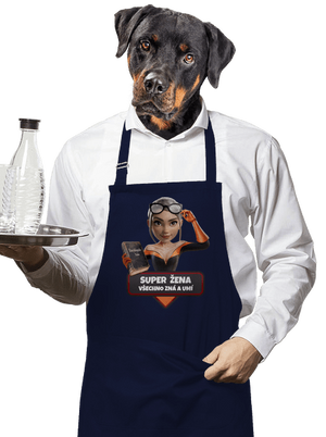 Super máma zástěra Navy