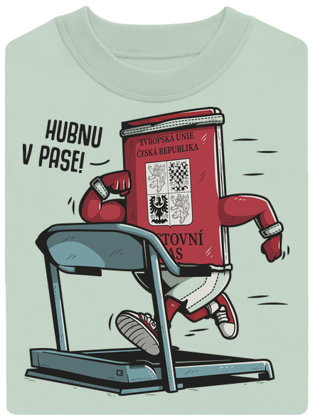Hubnu v pase unisex mikina bez kapuce Blush Mint