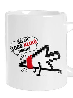 Klikař velký hrnek White