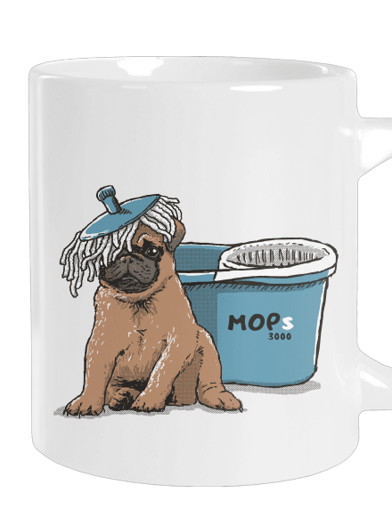 Mops velký hrnek White