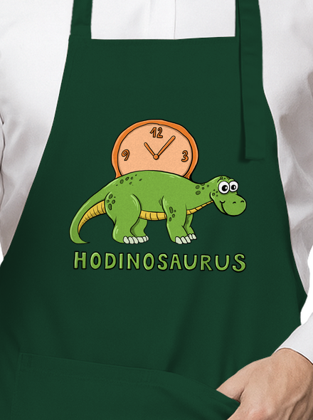 Hodinosaurus zástěra Bottle Green