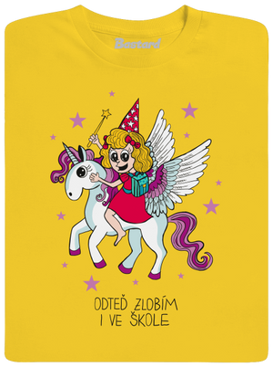 Holka ve škole dětské tričko Gold
