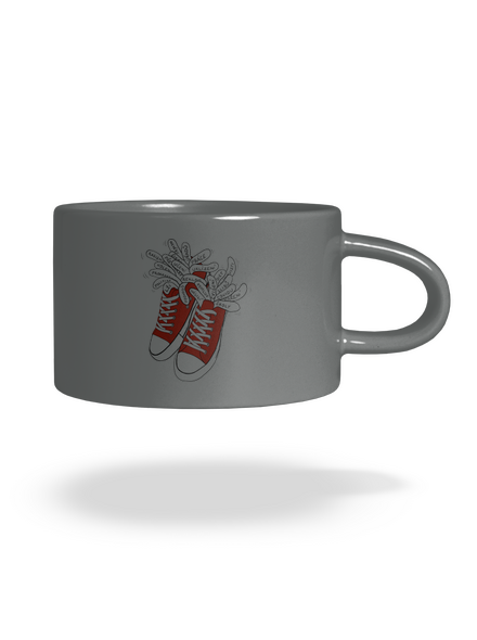 Plný kecky hrnek makronka Grey Macaron