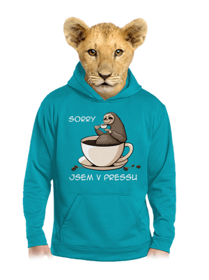 V pressu dětská mikina klokanka Hawaiian Blue