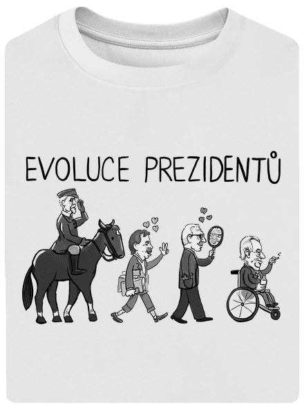 Evoluce prezidentů unisex tričko oversized White