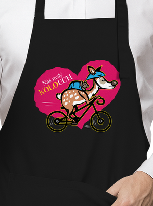 Kolouch na kole zástěra Black